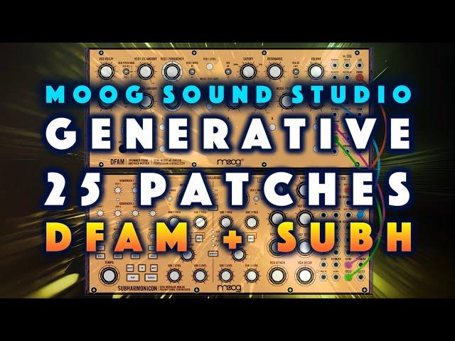 Moog Sound Studio Generative Patches: DFAM + Subharmonicon