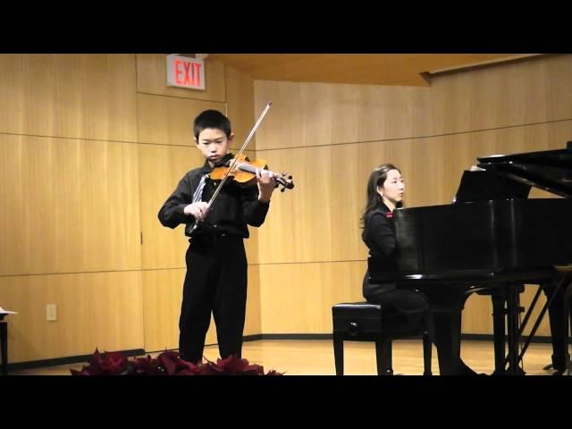 Eric Xu, violin, Gigue from the Sonata in D minor, 2015 Christmas Concert