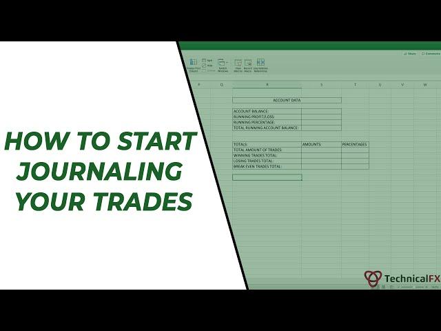 How To Start Journaling Your Trades! - Trading Journal