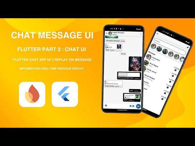 Flutter Chat App UI  || Reply on  Message ||  Chat UI In Flutter Part 3