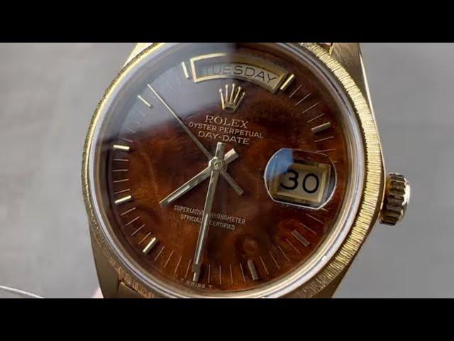 Rolex Day Date Burled Walnut Dial and Bark Finish 18078 Rolex Watch Review