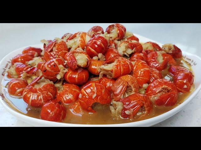 家常菜【蒜香小龙虾尾】【Garlic Crayfish】家常蒜蓉龙虾尾，口味独特蒜香浓郁