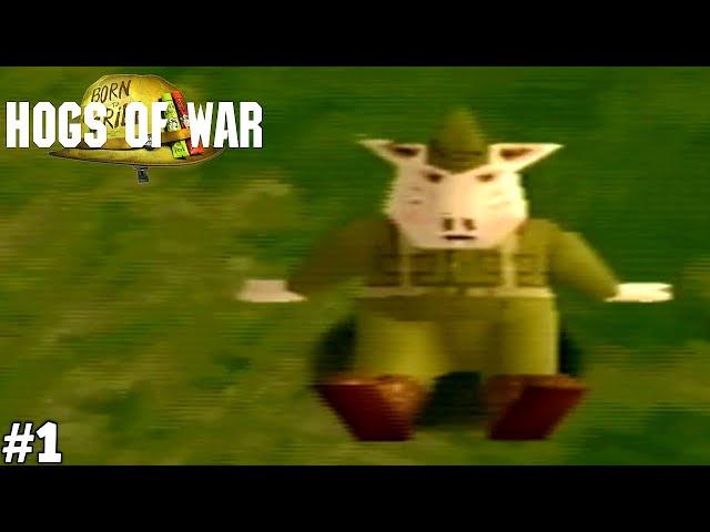 Hogs Of War Gameplay (PS1) Part 1 - Big Sausage Squad & Boot Camp