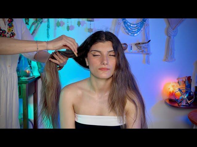 ASMR Persona Reale MASSAGGIO Collo Spalle | Brushing Hair | PULIZIA ENERGETICA e REIKI