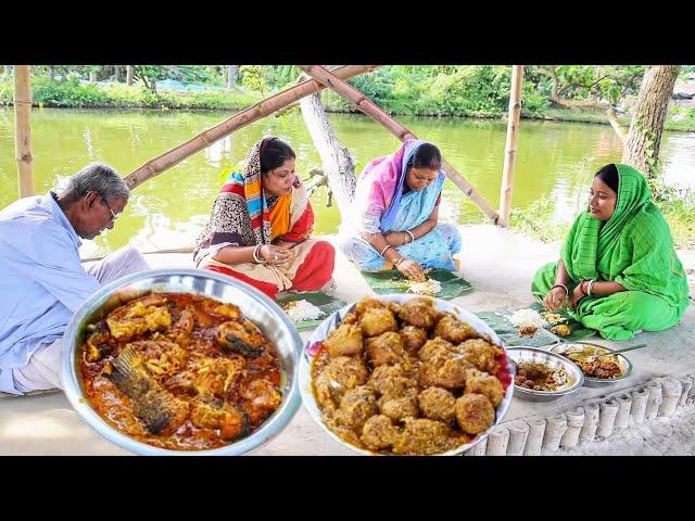 popi kitchen Eating  fulkopi kopta ,rui macher jhal and hot rice