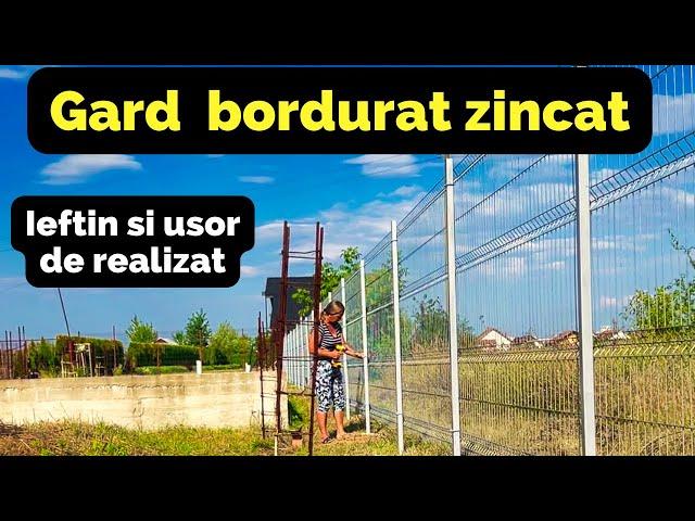 Cum poți face singur un gard cu panouri bordurate zincate. 140 ml cu preț inclus.