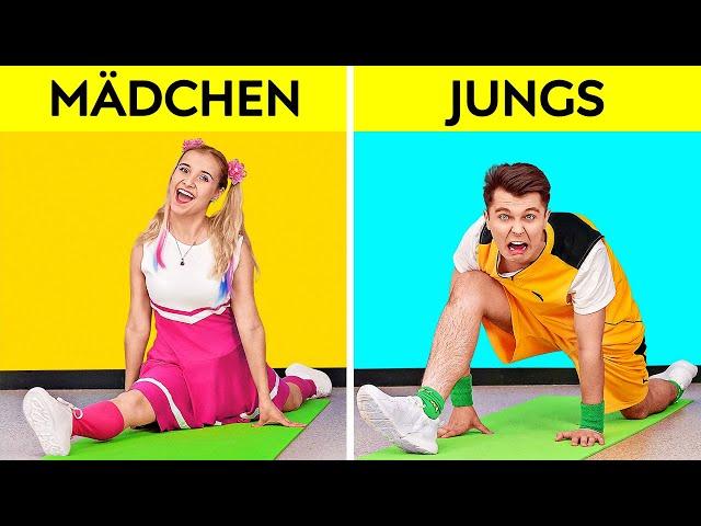 PRO VS NEULING GYMNASTIK! UNMÖGLICHE AKROBATIK Challenge! 24H Körper-Tricks auf 123 GO! SCHOOL