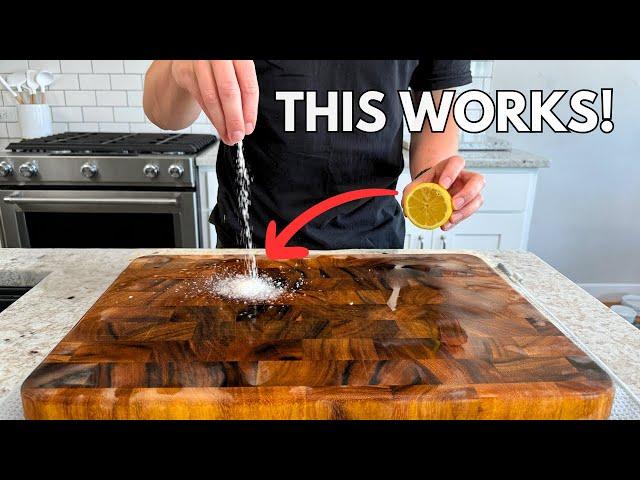 The Best Way to Clean Your Wood Cutting Board!