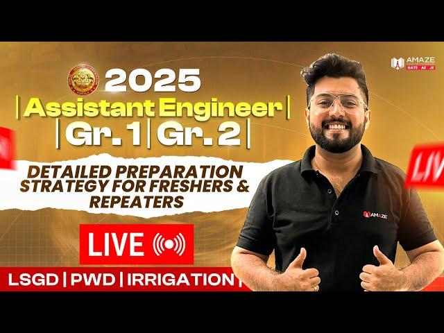 2025  | Asst. Engineer | Gr 1 | Gr 2. | LIVE Detailed Preparation Strategy for Freshers & Repeaters