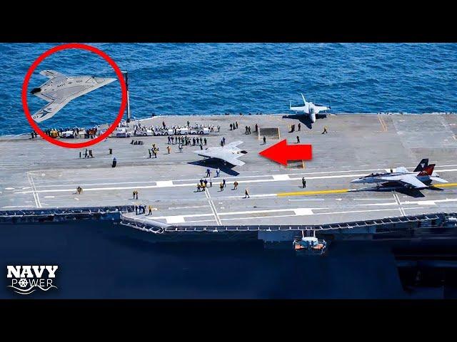 Mysterious Aircraft Spotted on US Aircraft Carrier in Red Sea!