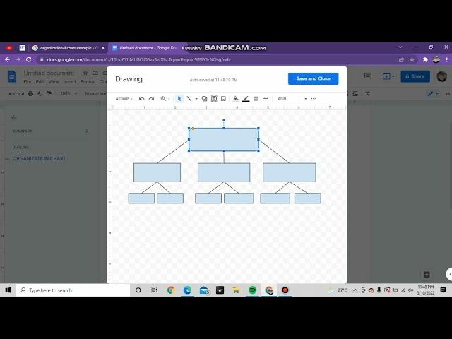 How to create a simple Org Chart using Google Docs Tutorial.