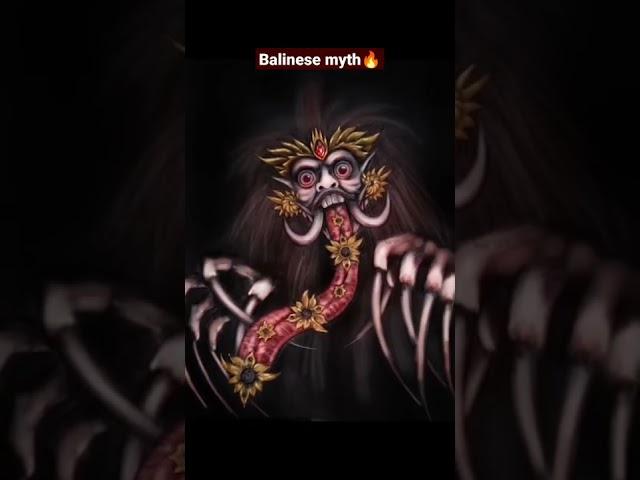 Rangda - Balinese Myth #shorts #mythology #bali #art #illustration