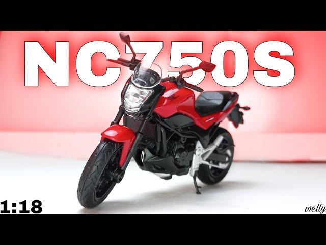 بررسی ماکت موتور هونداnc750sویلی|Review Welly Honda NC750S 1:18