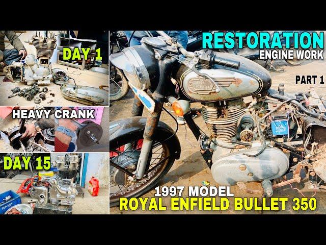 Old Model Bullet Restoration In Mayapuri || 1997 Old Model Bullet Complete Ci Engine Restoration