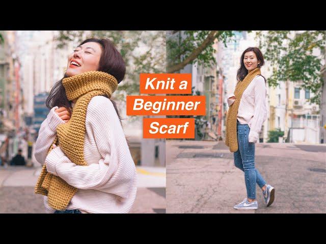 How to Knit a SCARF FOR BEGINNERS | Tips for Neat Edges + Joining New Yarn