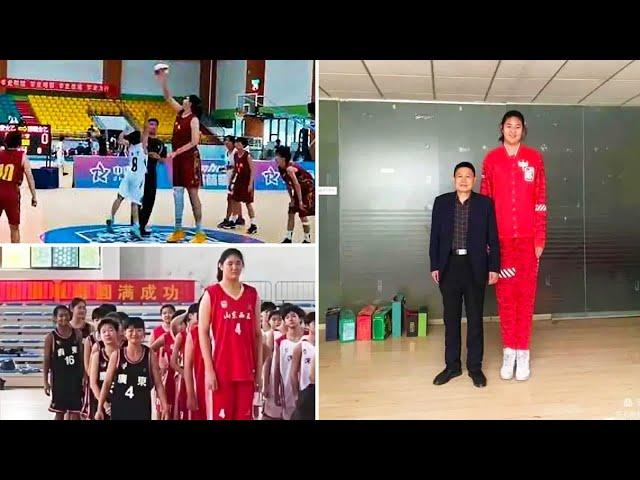 14 YO Zhang Ziyu Is 7-foot 5 Tall Girl And She Rocks Basketball