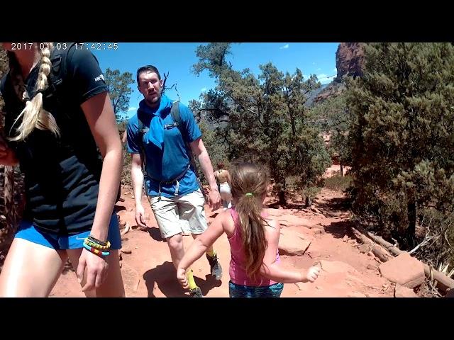 Hiking down from Devil's Bridge Sedona Arizona