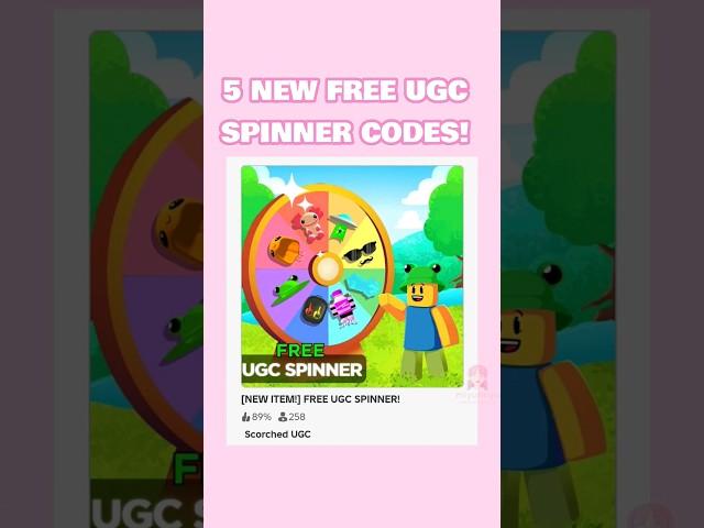 5 NEW UGC FREE Spinner Code! 125 Spins!#robloxugc #robloxcodes#roblox#robloxshorts#robloxfyp#fyp