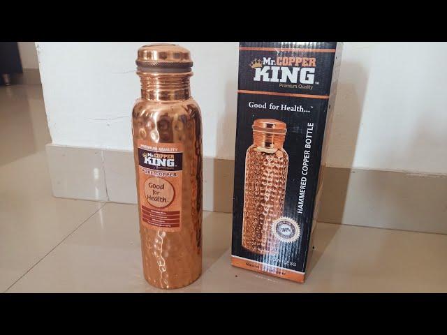 Mr. Copper King | Copper Water Bottle | Unboxing Review