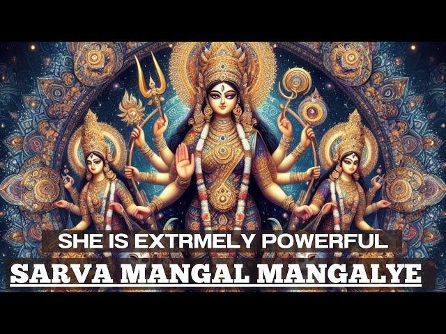 You are SO LUCKY If you SEE THIS VIDEO |Powerful Goddess Durga Chanting | Sarva Mangal Mangalye