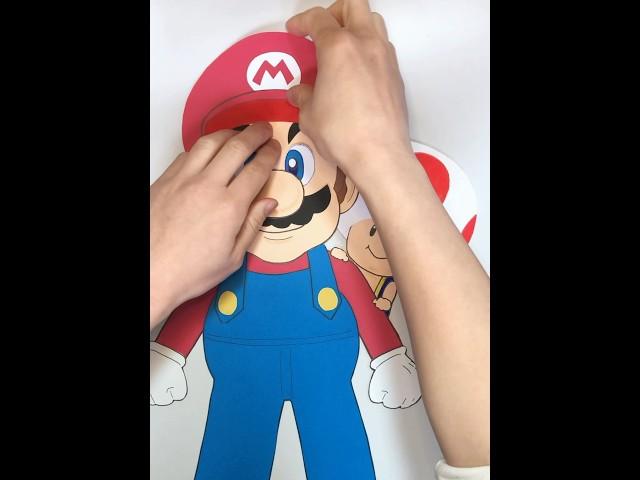 グレるマリオwithキノピオ。#shorts #paperdoll #mario #beforeafter