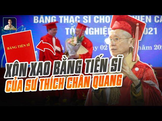 BẰNG TIẾN SĨ CỦA THƯỢNG TỌA THÍCH CHÂN QUANG CÓ VẤN ĐỀ ?