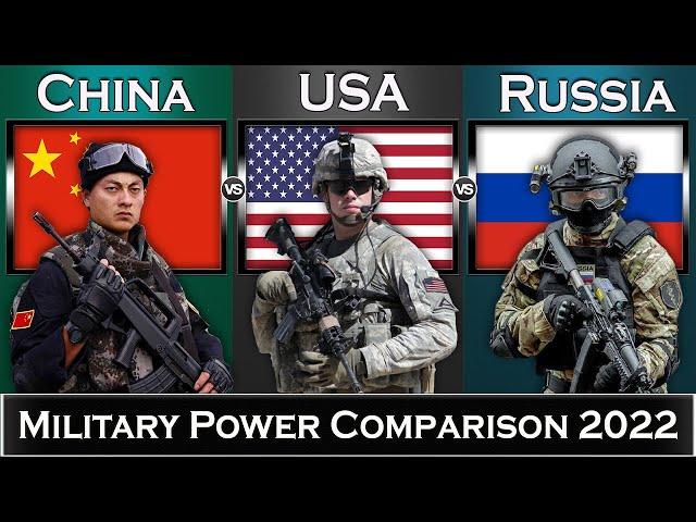 China vs USA vs Russia Military Power Comparison 2022