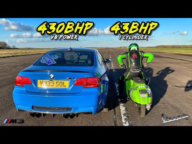 POWER TO WEIGHT.. 43HP VESPA SCOOTER vs 430HP V8 BMW M3