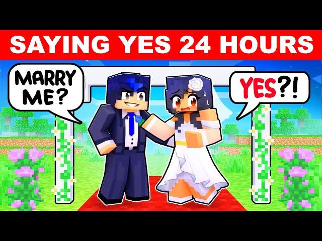 Saying YES for 24 HOURS in Minecraft!