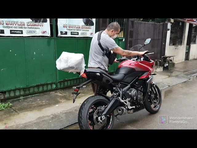 Triumph Tiger Sport 660 2022 with Akrapovic HP 61mm real carbon tip cat delete