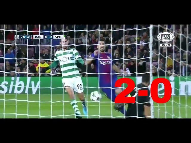 Barca 2 0 Sporting Lisbon   All Goals & Highlights   UCL 05122017