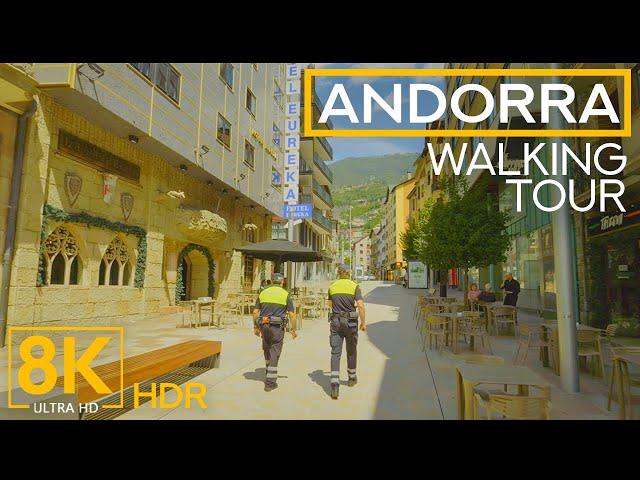 Stunning ANDORRA - 8K HDR Walking Tour along the Streets of one of the Smallest Countries in Europe