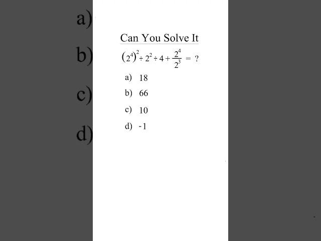 exponential power division BODMAS rule problem|aiw world|#shorts #shortsfeed #bodmas #maths #wow