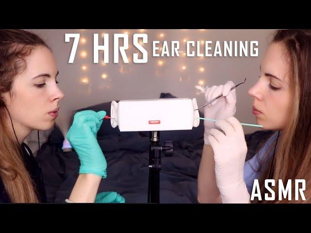 7 Hours Of Intense Twin EAR CLEANING ASMR [For Sleep, Studying, Background]