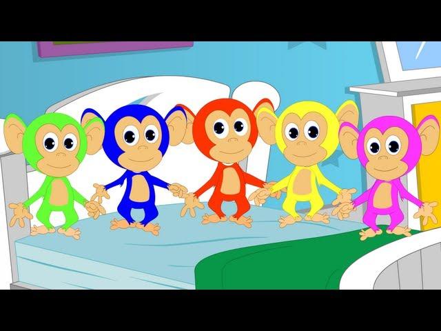 Five Little Monkey Nursery Rhyme | Kids Songs | Rhyme