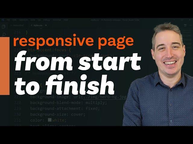 Coding a responsive webpage from start to finish