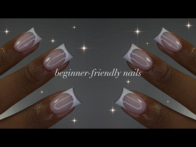 Beginner-Friendly Acrylic Nails️| nail prep for long-lasting extensions + simple nail art!