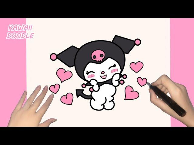 HOW TO DRAW CUTE KUROMI ~ STEP BY STEP ~ KAWAII DOODLE