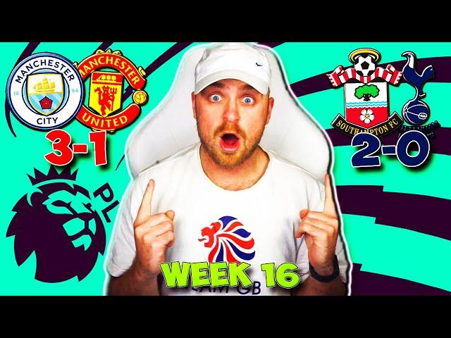 PREMIER LEAGUE 2024/25 WEEK 16 PREDICTIONS & TIPS | MAN CITY VS UNITED, SPURS VS SOUTHAMPTON & MORE!