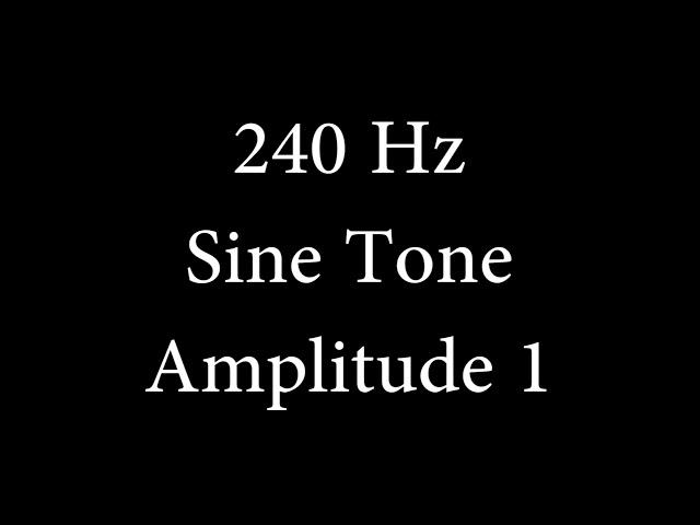 240 Hz Sine Tone Amplitude 1