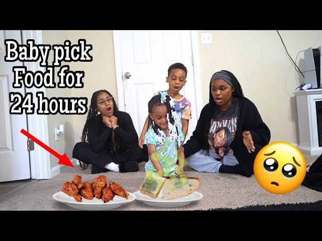 Baby CHOOSE Our Food FOR 24 HOURS!!!!!