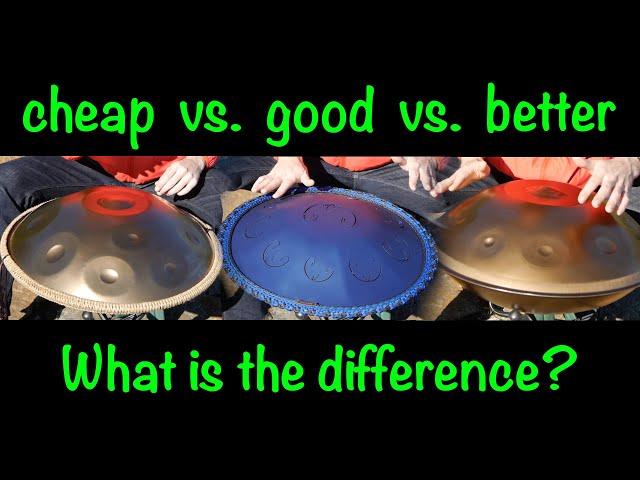 cheap vs. good vs. expensive handpan comparison: AsTeman, Rav Vast, Meridian - all in 432 Hz