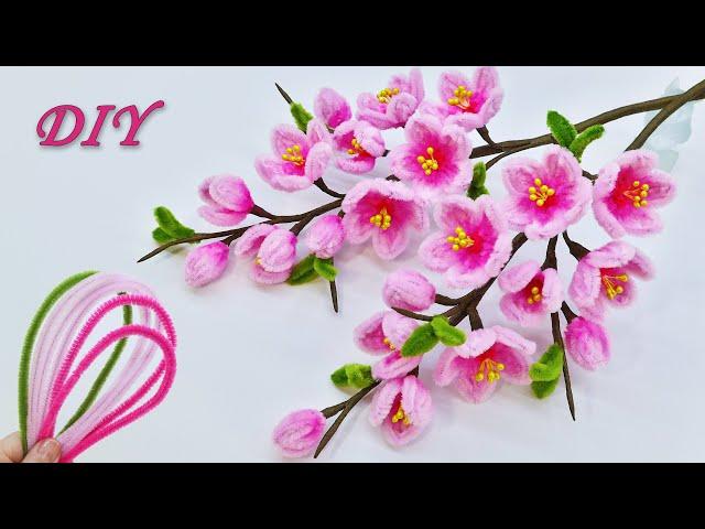 Sakura DIY. Chenille Wire Flowers/Pipe Cleaner Flowers DIY