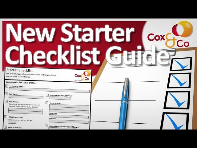 New Employee Starter Form - Checklist Guide (PYR001)