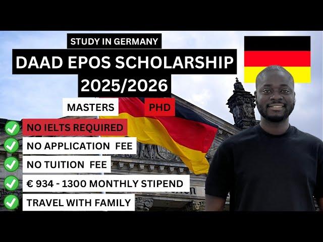 100% Fully funded DAAD EPOS Scholarship in Germany 2025/2026 | Masters & PhD