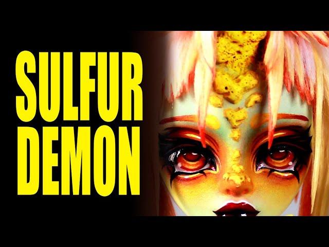 I Made a SULFUR Demon! │ Custom OOAK Art Doll Monster High Repaint Sculpture Process