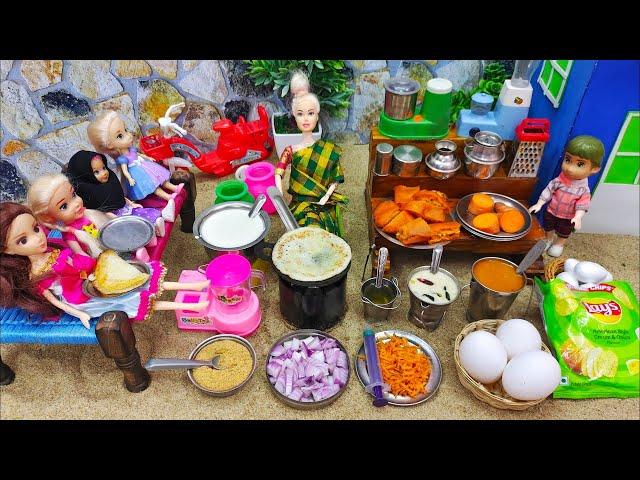 பாட்டி கடைல வித விதமா தோசை சுடுராங்க/Barbie show tamil