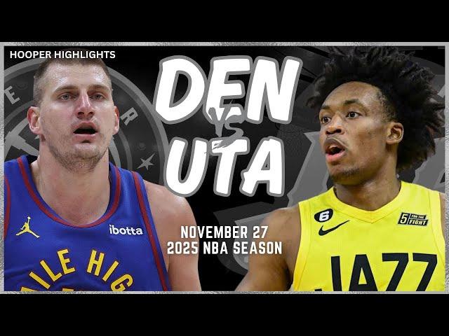 Denver Nuggets vs Utah Jazz Full Game Highlights | Nov 27 | 2025 NBA Season