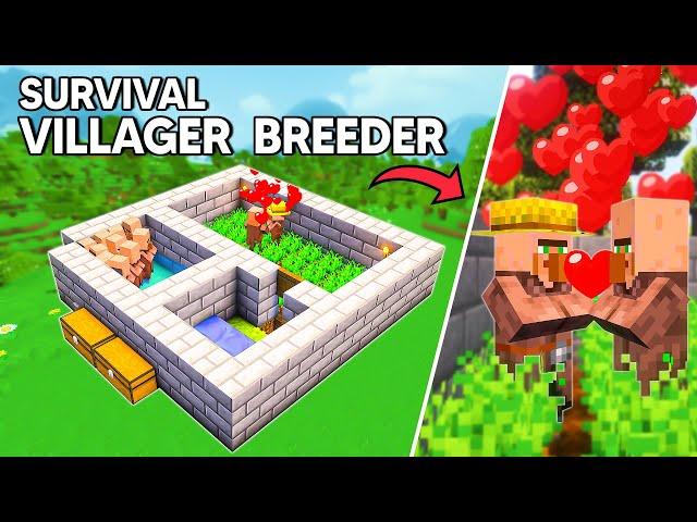 The EASIEST VILLAGER BREEDER to Survive in your Minecraft Survival World!