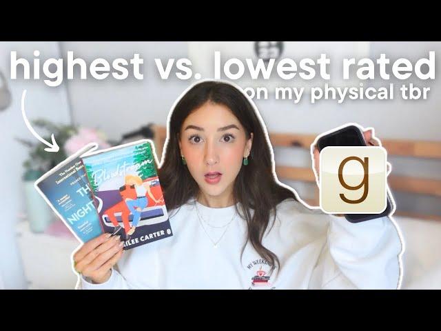 reading the highest and lowest rated books on my physical tbr